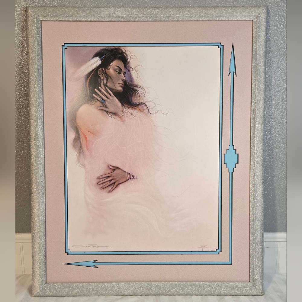 Vintage Ozz Franca "Navajo Fantasy" Matted And Framed - Signed Twice - 8/5/999